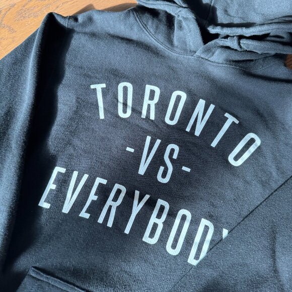 Toronto vs Everybody' Peace Collective Black Hoodie - Size: Small UNISEX - Picture 5 of 11